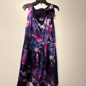 Chetta B Purple and Pink Floral Kids Dress